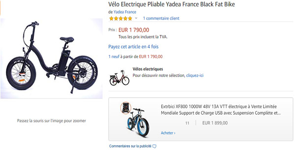 vélo-électrique-Yadea-Black-Fat